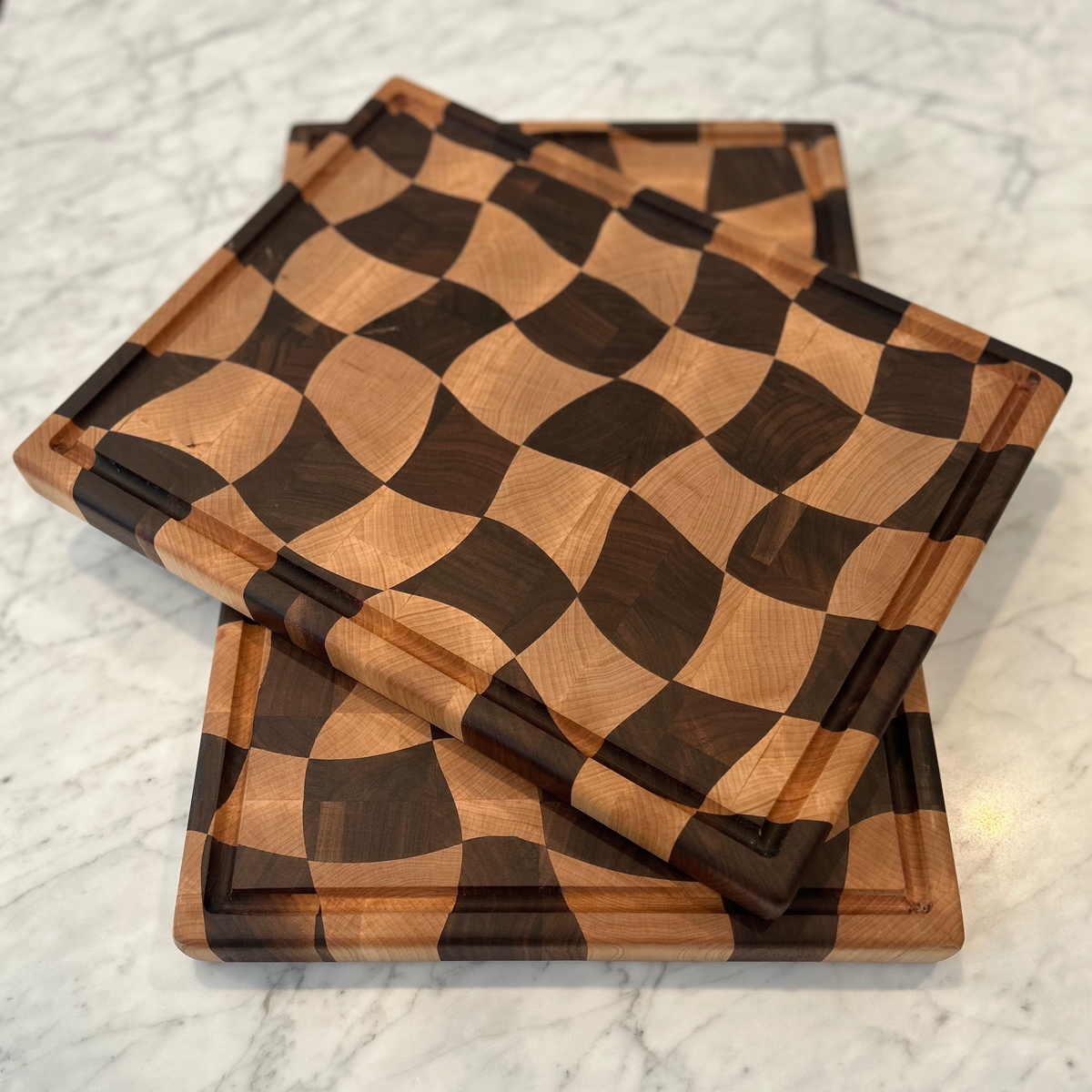 Checkerbaord Pattern Ripple Ripple Checkerboard Artisan Cutting Boards – thewoodstudiocm